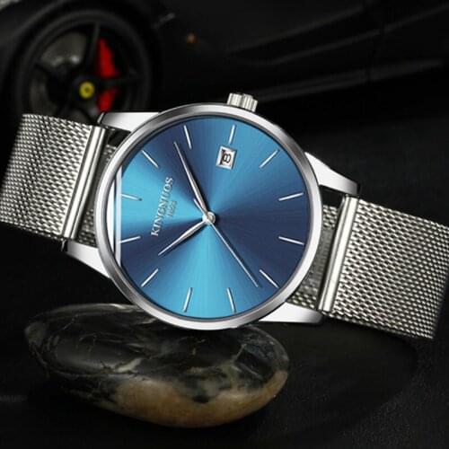 Stylish simple ultra-thin business men watch brand quartz luxury man wristwatch hot selling trend stainless steel top man clock