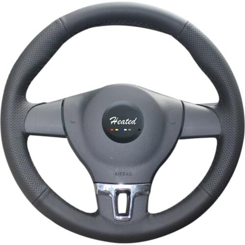 Steering Wheel Cover for Volkswagen VW Tiguan Lavida Passat B7 Jetta Mk6 without original leather braid on the steering wheel