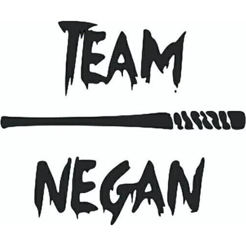 Black/Sliver Team Negan Vinyl Sticker Car Decal Waterproof Sticker Art Bumper Car Window Decor Pattern Text S704