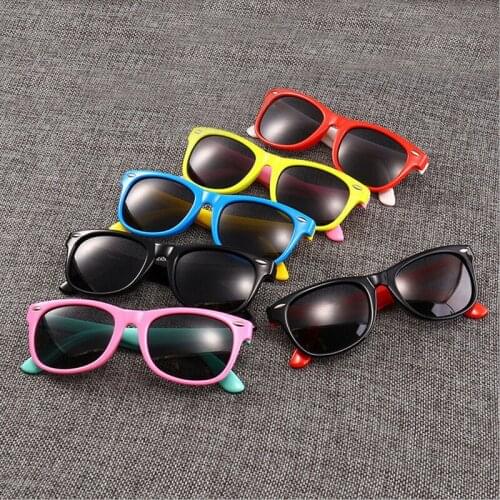 Colorful Polarized Sunglasses Kids Flexible Silicone Children Sun Glasses Fashion Brand Designer Boys Girls Baby Shades Eyewear