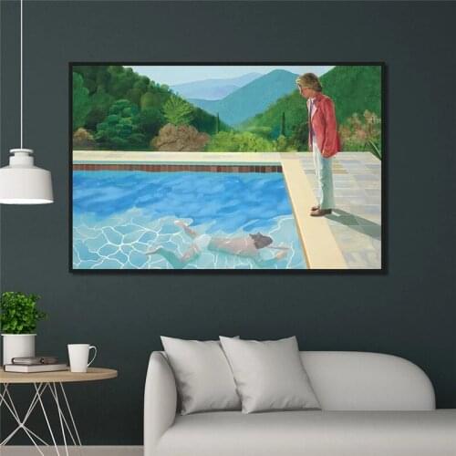 David Hockney Famous Painting Print Picture Nordic Home Decoration Living Room Wall Art Poster Swimming Abstract Canvas Painting