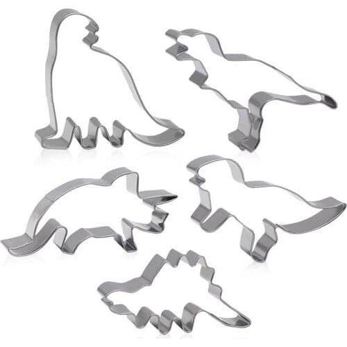 Spot Stainless Steel Baking Biscuit Mold Dinosaur Shape Biscuit Mold Christmas Chocolate Baking Mold Baking Tools for Cakes