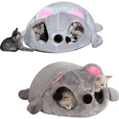 Cat Litter Autumn And Winter Warm Cat House Cave Bed Cartoon Mouse Pet Litter Cat Bed Pet Room Warm Sleeping Bed Pet Sofa