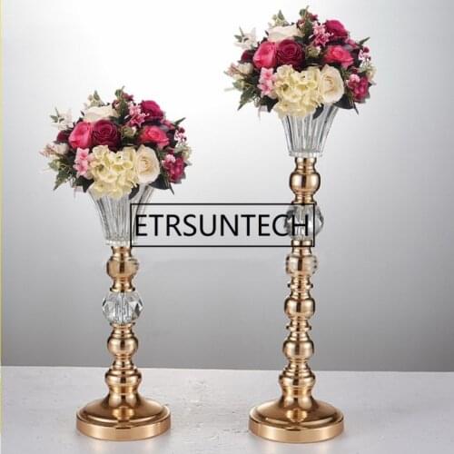 39cm 52cm Creative metal candle holders wedding centerpiece event road lead party table vase flower rack home decor