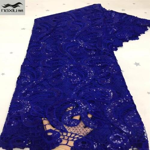 Madison African Lace Fabric 2021 High Quality Guipure Lace Fabric With Sequins Latest French Cord Lace Fabric for Wedding