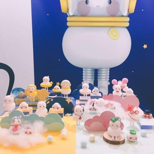 Cute Anime Figure Gift Surprise Box Original Pop Mart BOBOCOCO Balloon Man Series Blind Box Toys Model Confirm Style