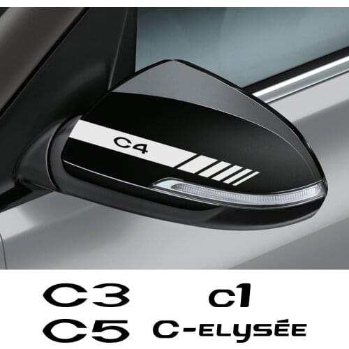 2PCS Car Rearview Mirror Stickers For Citroen Berlingo C1 C2 C3 C4 C4L C5 C8 C-Crosser VTS Auto Accessories Vinyl Film Decals