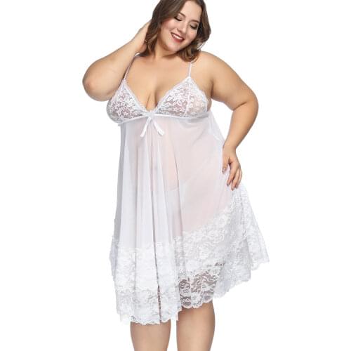 Lingerie Bodysuit Plus Size Clothing Sexy Lingerie Sexy Suspender Nightdress Plus Size Pajamas Dresses For Women 5XL 6XL 7XL