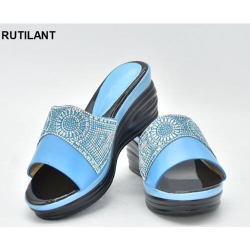 New product wedges womens shoes simple high heels with rhinestone decoration party party high heels