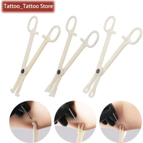 Disposable Needle Flat Pliers Ear Lip Navel Nose Tongue Septum Forcep Clamp Plier Tool For Special Body Piercing Art tattoo tool