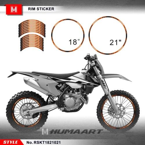 HUMAART Personalised Motorcycle Wheel Rim Stickers Motorbike Decals 21'' x 18'', Style No. RSKT1821021