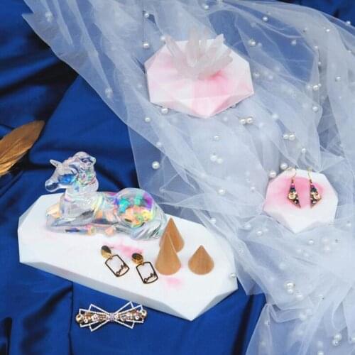 Transparent Silicone Mould Dried Flower Resin Decorative Craft DIY Unicorn ornaments Tray silicone Mold resin molds for jewelry