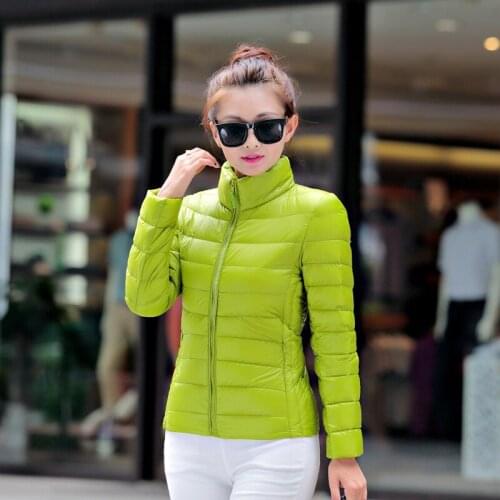 Ultra Light Down Jacket Women Thin Autumn and Winter Large Size Womens Coat Jackets for Women Campera Mujer KJ344