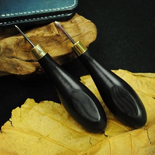DIY handmade leather hand-stitched cone,leather Rhombus Awl/Olive Awl,2pcs/lot