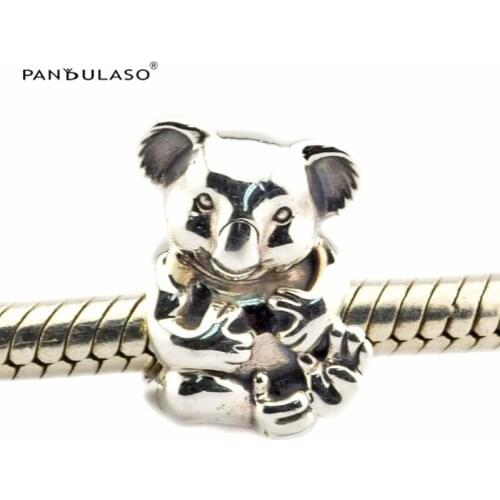 Koala Silver Charm 925 Silver Original Beads For Jewelry Making For European Woman Bracelets DIY Sterling Silver Beads