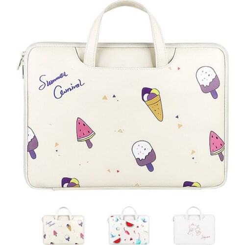 Cute Laptop Bag Water Resistant Briefcase 13.3 15.4 Inch Notebook Laptop HandBag For Mac Xiaomi Air Pro Shoulder Case