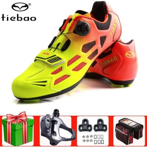 TIEBAO Road Cycling Shoes Professional Men Sneakers Women Athletic Breathable Racing Bicycle Training Zapatillas Sports Biciclet
