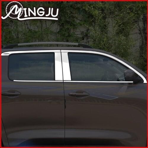 High-quality stainless steel Car window Decoration strip Body trim Car styling For GREAT WALL GWM POER UTE 2021 Accesssories
