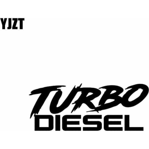 YJZT 12.9CM*5CM TURBO DIESEL Car Sticker Decal Funny Boosted Vinyl Black Silver C10-00932