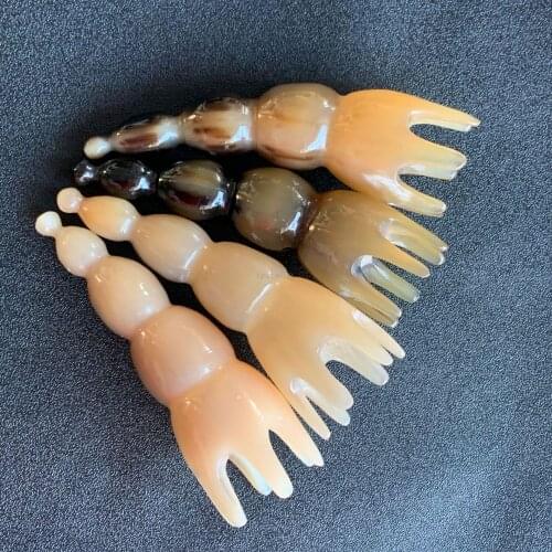 1pc Ox horn octopus massage comb white Mao horn comb the new horn octopus horn comb hair comb