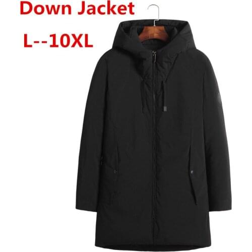 10XL 8XL 6XL 5XL Thick Warm Winter Jacket Parkas Men Casual Fur Collar Hood Military Overcoat Windproof White Duck down jacket