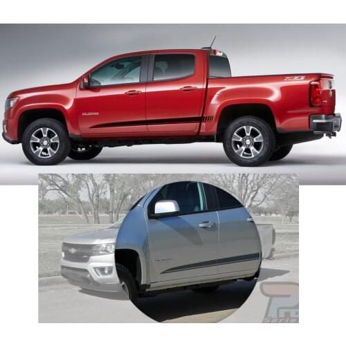 Car accessories 2 Pcs side and tail stripe graphic Vinyl car sticker fit for Colorado double cab 2015 2016 2017 2018 2019