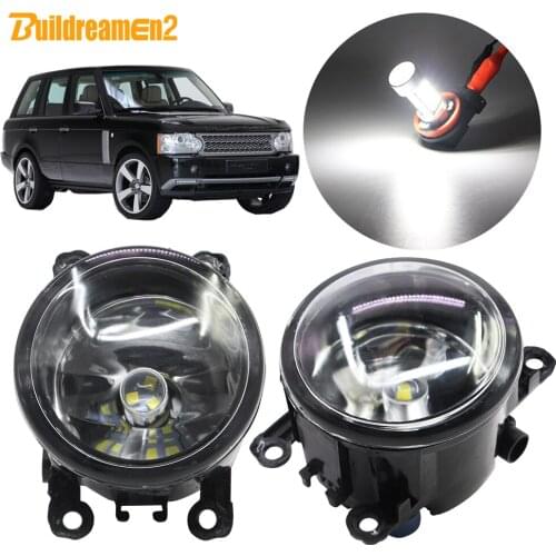 Buildreamen2 For Land Rover Range Rover III SUV (LM) Car H11 Fog Light Kit Lampshade + Bulb DRL 12V Styling 2009 2010 2011 2012
