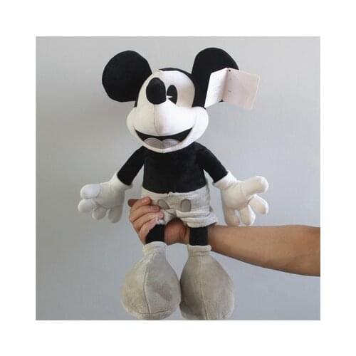 Disney Mickey Black Fashion Anime Stuffed Plush Dolls Cartoon Doll Toy Baby Kids children Birthday Gifts