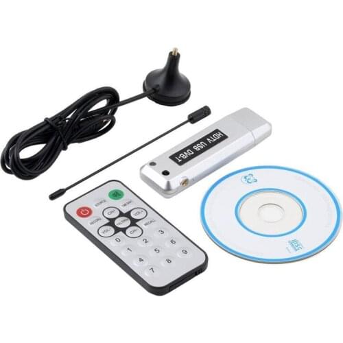 USB 2.0 DVB-T Digital TV Receiver HDTV Tuner Stick Antenna IR Remote Satellite Receiver Stick Dongle for Windows 7 / Vista