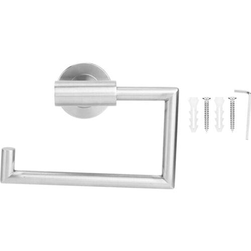 Toilet Paper Holder Stainless Steel 360 Degree Rotatable Tissue Paper Towel Rack For Bathroom Kitchen Anti-Drop Hook