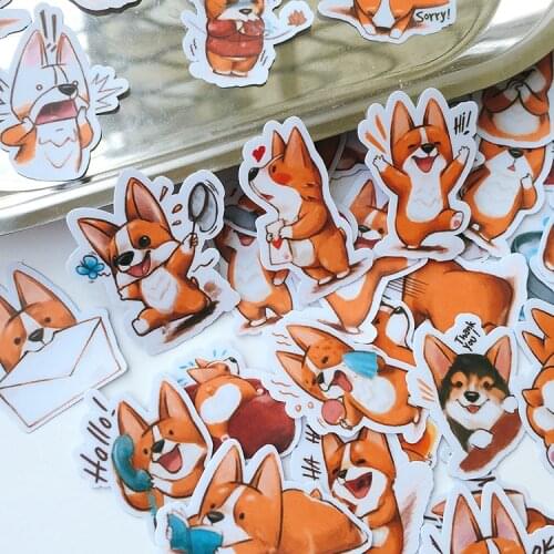 40PCS Cute keki puppy Stickers Crafts And Scrapbooking stickers book Student label Decorative sticker kids toys