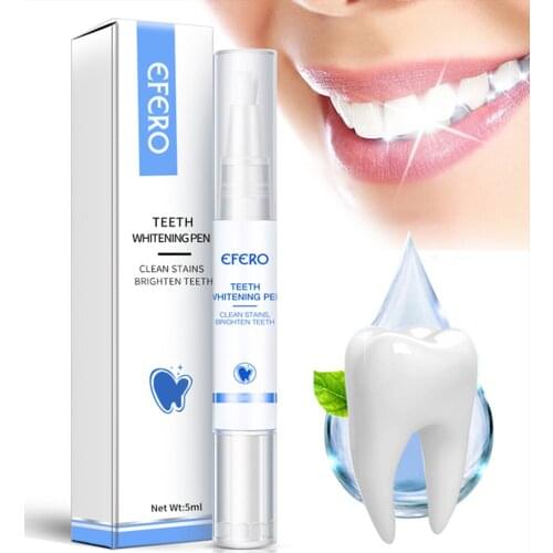 EFERO Teeth Whitening Essence Removes Plaque Stains Tooth Bleaching Cleaning Serum White Teeth Oral Hygiene Tooth Whitening Pen