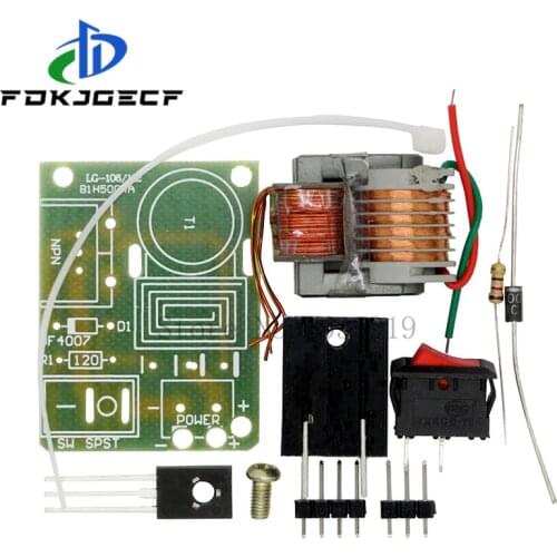15KV High Frequency DC High Voltage Arc Ignition Generator Inverter Boost Step Up 18650 DIY Kit U Core Transformer Suite 3.7V