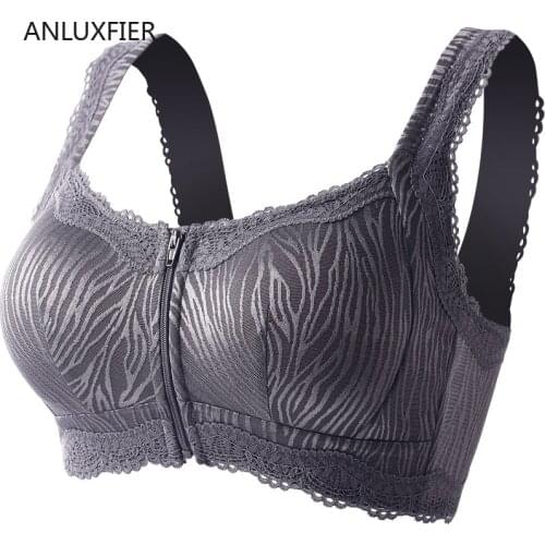 H9721 Artificial Prosthesis Bra After Breast Cancer Surgery No Steel Ring Lingerie Front Zipper Light Soft Breathable Underwear