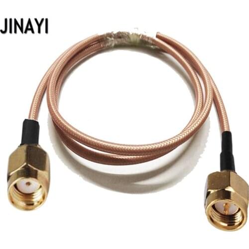 RG142 Low Loss Cable RP-SMA Male to SMA Male RF Crimp Coax Pigtail Connector Cable 10/15/20/30/50CM 1/2/3/5/10M