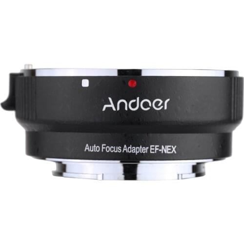 Andoer EF-NEXII Auto Focus AF Lens Adapter Ring Anti-Shake for Canon EF EF-S Lens to use for Sony NEX E Mount Camera Full Frame