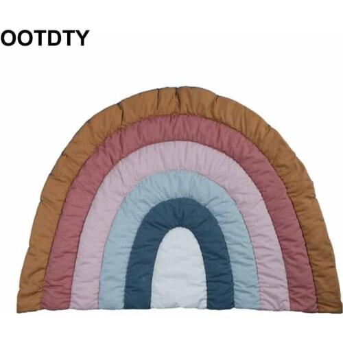 Creative Rainbow Baby Play Mat Floor Crawling Rug Children Kids Playmat Pad Carpet Nursery Room Decorations