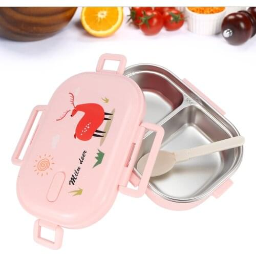 Lunch BoxBento BoxLunch Boxes Containers Insulated Lunch Box Leak-Proof Stainless Steel Bento Box for Children