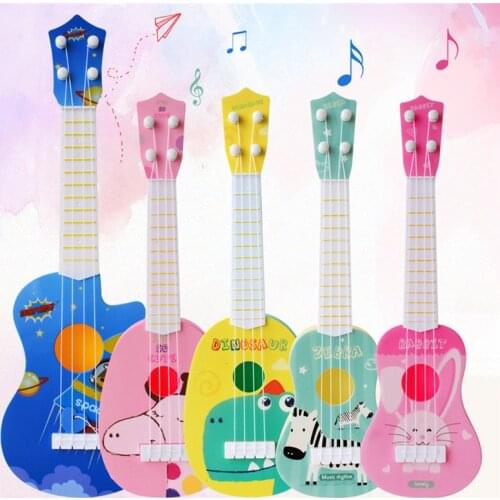 2021 Mini Four Strings Ukulele Guitar Musical Instrument Children Kids Educational Toys Early Intellectual Development Toy 5-18Y