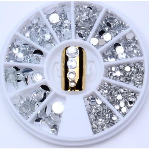 Multicolor Many Styles Mixed Size Resin Rhinestones Shinning Phone CaseStickers DIY Nail Art Decoration in Wheel Body Crafts