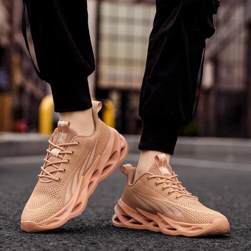 Male Cushioning Men Running Shoes Men Jogging Sneakers High-quality Sneakers Athietic Breathable Blade Sports Shoes Big Size 46