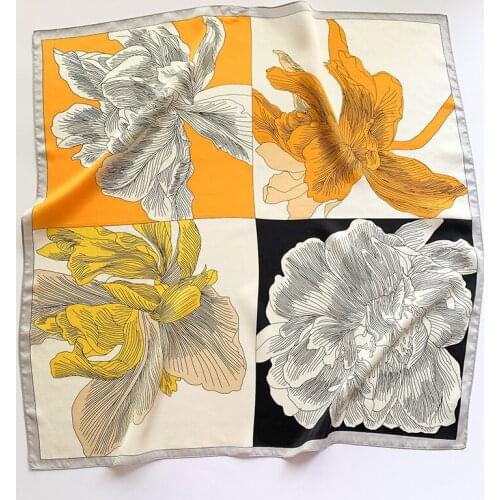 New fashion small square scarf female FLOWER printed multifunctional Decorative summer sunscreen scarf Headband tyin gift