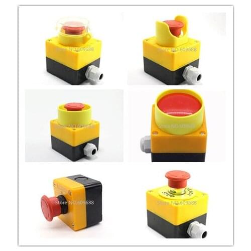 Equipment Elevator Lift Emergency Stop Push Button Switch Box With Cap Fireproof Waterproof Dustproof
