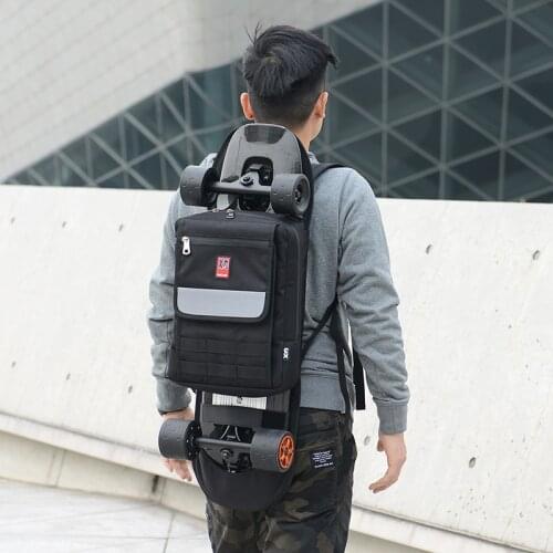 Original Design Shoulder Skateboard Bag Double Rocker Small Fish Plate Electric Skateboard Bag Black Color In Stock