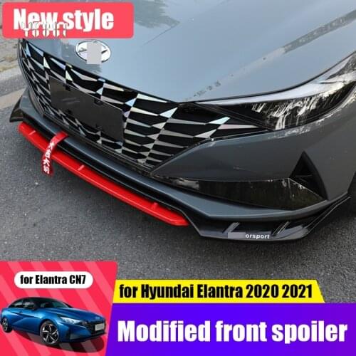 For Hyundai Elantra CN7 2020 2021 front spoiler surrounds sports modification performance front shovel decoration
