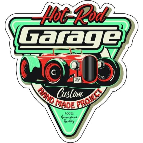 Personalized Customization Hot Rod Garage Old School Sticker Bobber Cafe Racer Retro PVC Decals 13cm