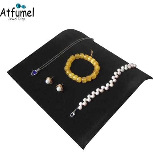 Fashion Black Velvet Necklace Bracelet Jewelry Organizer Rack Curve Pendant Chain Jewelry Display Storage Showcase Holder Stand