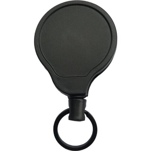 Portable Locking Retractable Badge Holder Reel Metal Steel Wire Cord with Belt Clip Key Ring Buckle Card Keychain Dropship