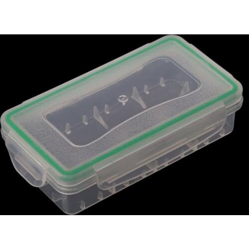 Portable Hard Plastic Transparent Case Holder Storage Box For 2x 18650 Batteries