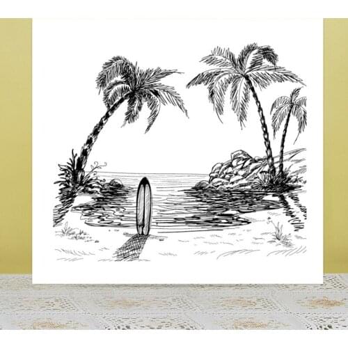 AZSG Go surfing Clear Stamps For DIY Scrapbooking/Card Making/Album Decorative Rubber Stamp Crafts